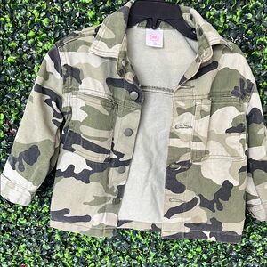 Wonder Nation Green and Tan Jean Jacket